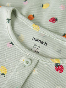 NAME IT Vemia T-shirt Pale Aqua Fruit Flowers
